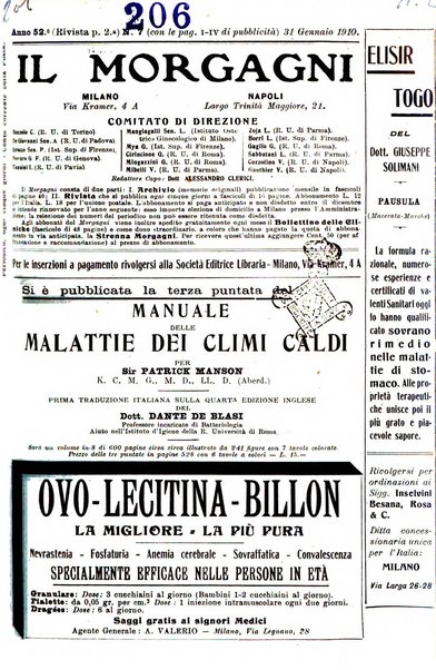 Il morgagni giornale indirizzato al progresso della medicina. Parte 2., Riviste