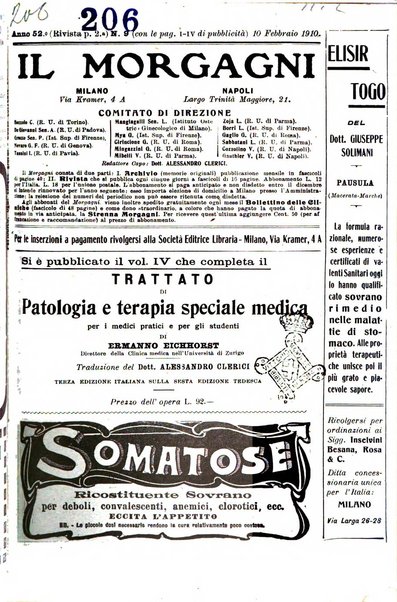 Il morgagni giornale indirizzato al progresso della medicina. Parte 2., Riviste