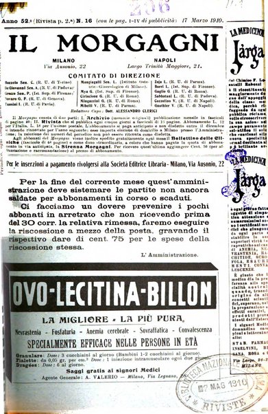 Il morgagni giornale indirizzato al progresso della medicina. Parte 2., Riviste