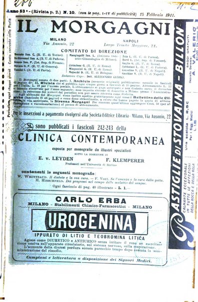 Il morgagni giornale indirizzato al progresso della medicina. Parte 2., Riviste