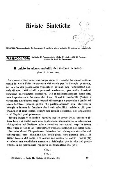 Il morgagni giornale indirizzato al progresso della medicina. Parte 2., Riviste