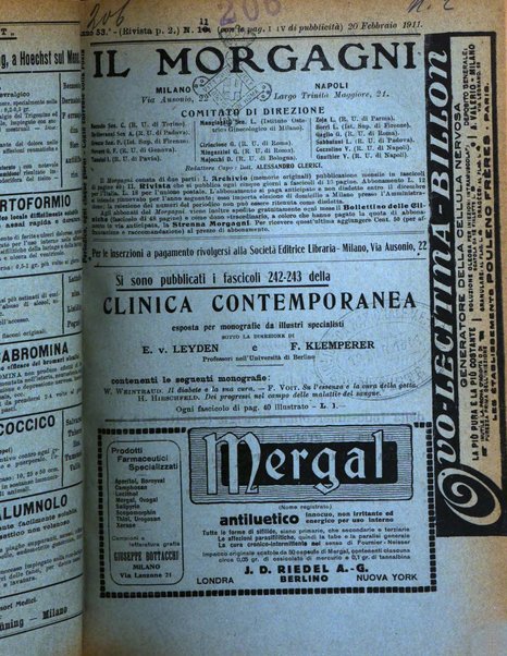 Il morgagni giornale indirizzato al progresso della medicina. Parte 2., Riviste