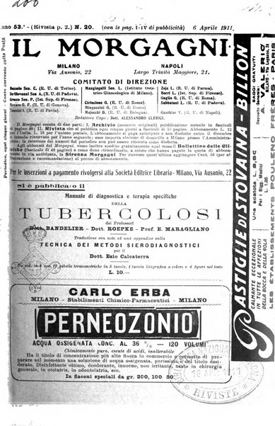 Il morgagni giornale indirizzato al progresso della medicina. Parte 2., Riviste