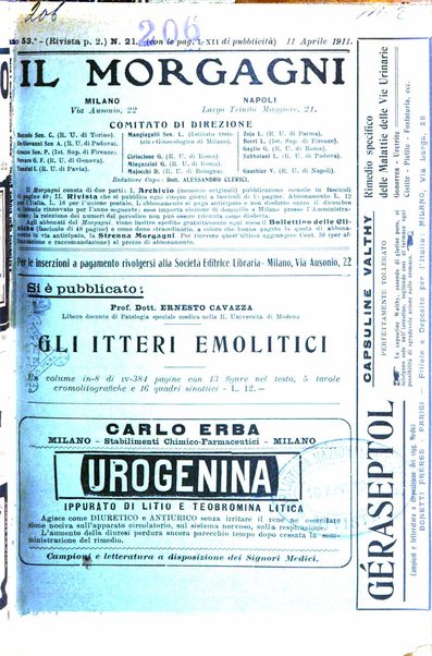 Il morgagni giornale indirizzato al progresso della medicina. Parte 2., Riviste