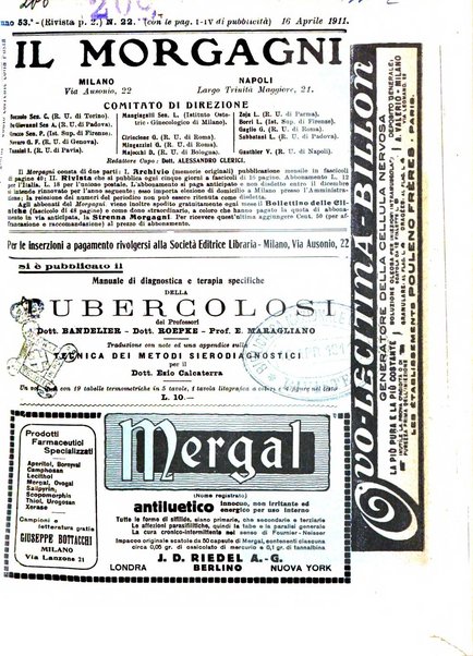 Il morgagni giornale indirizzato al progresso della medicina. Parte 2., Riviste