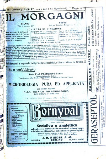 Il morgagni giornale indirizzato al progresso della medicina. Parte 2., Riviste