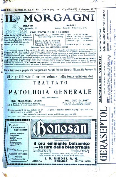 Il morgagni giornale indirizzato al progresso della medicina. Parte 2., Riviste