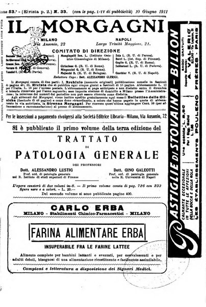 Il morgagni giornale indirizzato al progresso della medicina. Parte 2., Riviste