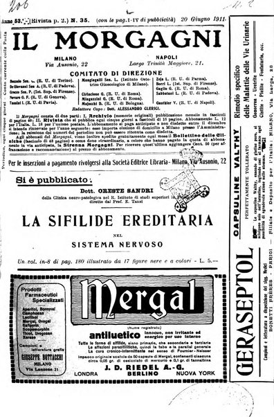 Il morgagni giornale indirizzato al progresso della medicina. Parte 2., Riviste