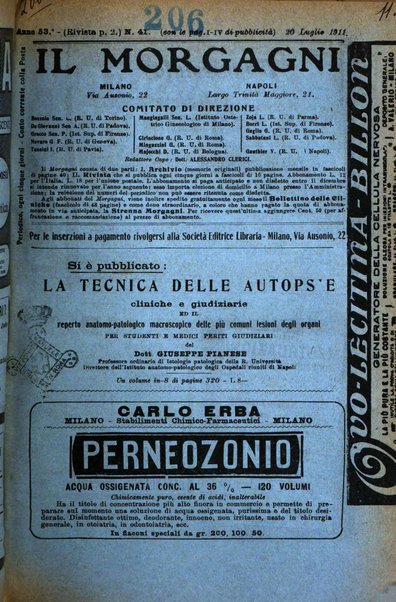 Il morgagni giornale indirizzato al progresso della medicina. Parte 2., Riviste