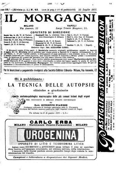 Il morgagni giornale indirizzato al progresso della medicina. Parte 2., Riviste