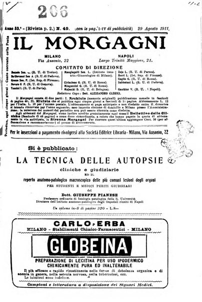 Il morgagni giornale indirizzato al progresso della medicina. Parte 2., Riviste