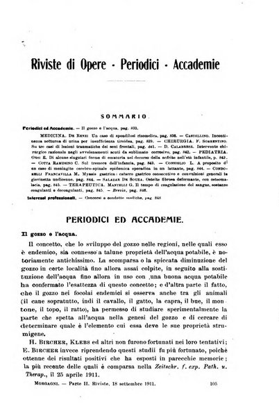 Il morgagni giornale indirizzato al progresso della medicina. Parte 2., Riviste