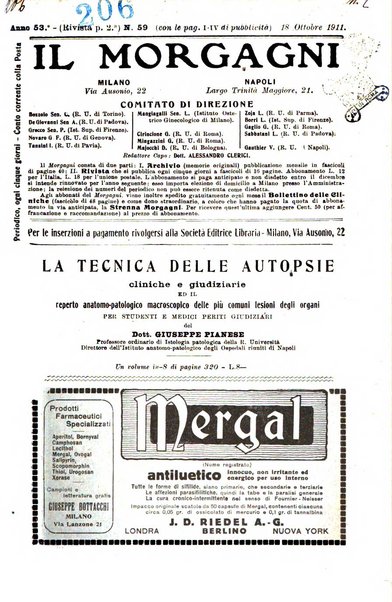 Il morgagni giornale indirizzato al progresso della medicina. Parte 2., Riviste