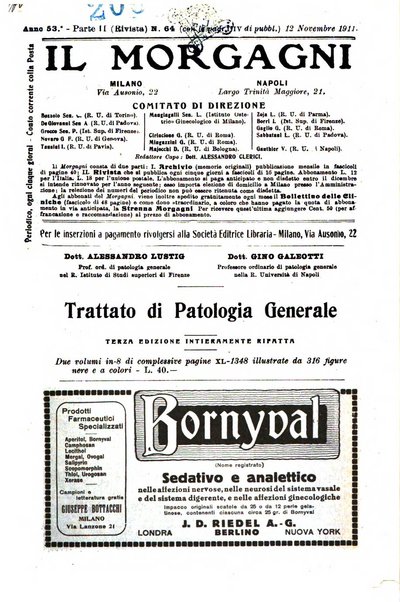 Il morgagni giornale indirizzato al progresso della medicina. Parte 2., Riviste