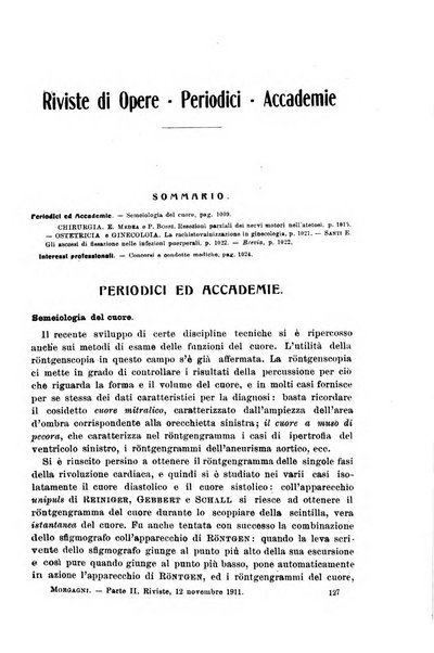 Il morgagni giornale indirizzato al progresso della medicina. Parte 2., Riviste