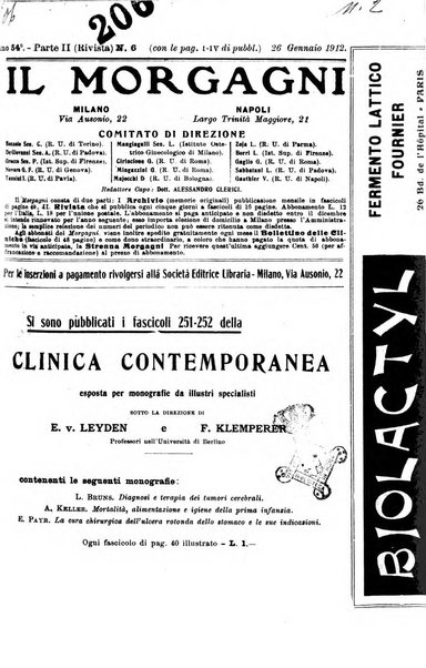 Il morgagni giornale indirizzato al progresso della medicina. Parte 2., Riviste