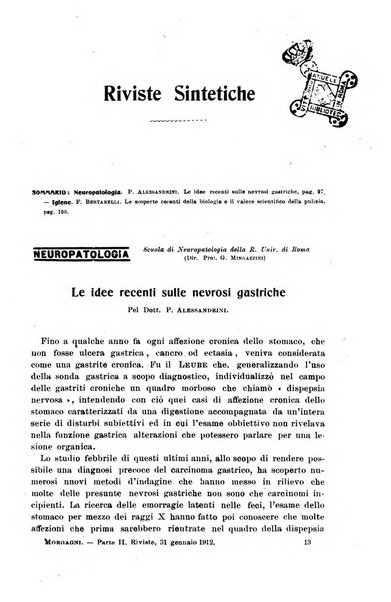 Il morgagni giornale indirizzato al progresso della medicina. Parte 2., Riviste