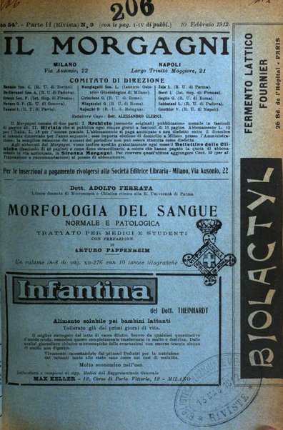 Il morgagni giornale indirizzato al progresso della medicina. Parte 2., Riviste