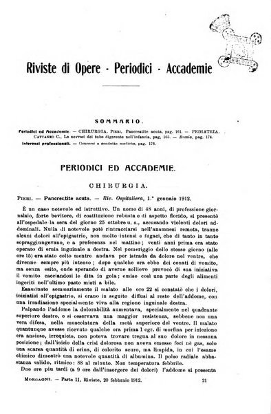 Il morgagni giornale indirizzato al progresso della medicina. Parte 2., Riviste