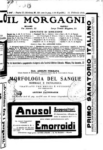 Il morgagni giornale indirizzato al progresso della medicina. Parte 2., Riviste