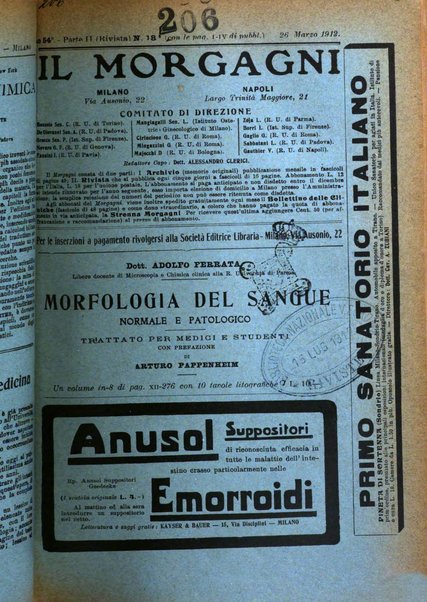 Il morgagni giornale indirizzato al progresso della medicina. Parte 2., Riviste