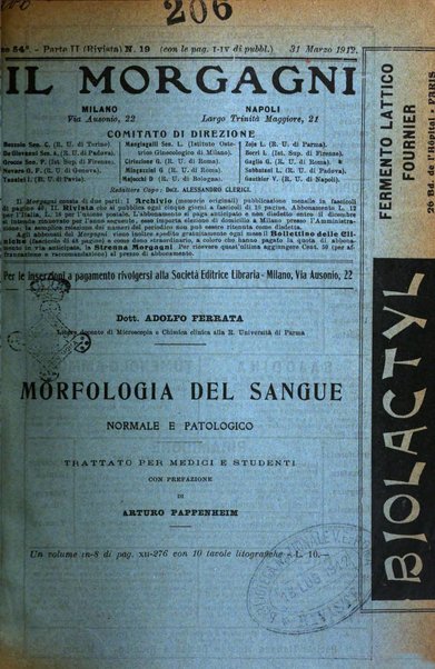 Il morgagni giornale indirizzato al progresso della medicina. Parte 2., Riviste