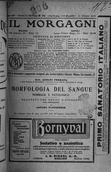 Il morgagni giornale indirizzato al progresso della medicina. Parte 2., Riviste