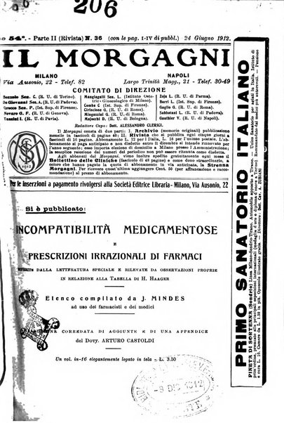 Il morgagni giornale indirizzato al progresso della medicina. Parte 2., Riviste