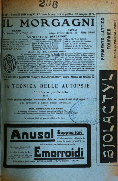 Il morgagni giornale indirizzato al progresso della medicina. Parte 2., Riviste