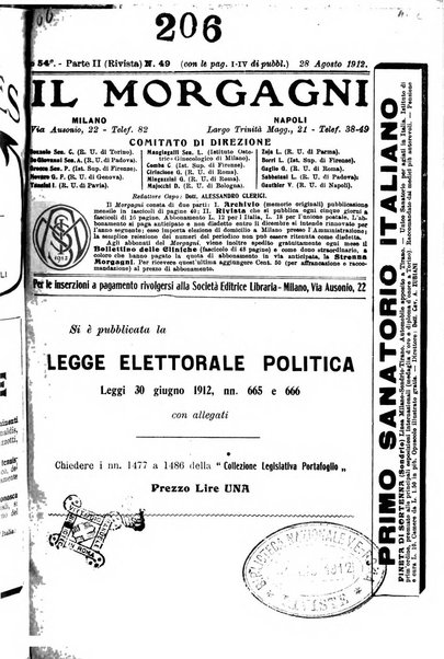 Il morgagni giornale indirizzato al progresso della medicina. Parte 2., Riviste