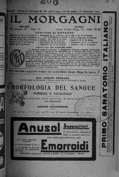 Il morgagni giornale indirizzato al progresso della medicina. Parte 2., Riviste