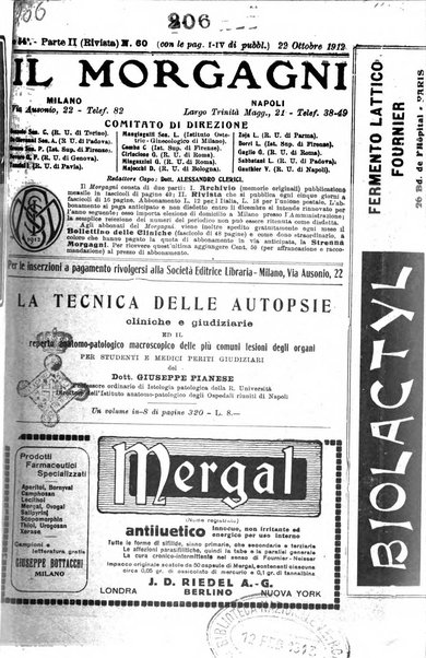 Il morgagni giornale indirizzato al progresso della medicina. Parte 2., Riviste