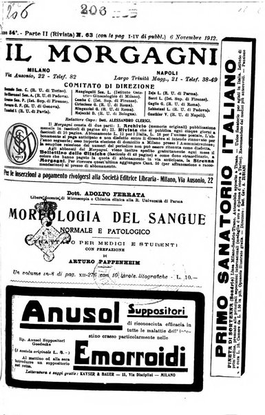 Il morgagni giornale indirizzato al progresso della medicina. Parte 2., Riviste