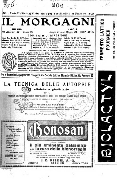 Il morgagni giornale indirizzato al progresso della medicina. Parte 2., Riviste