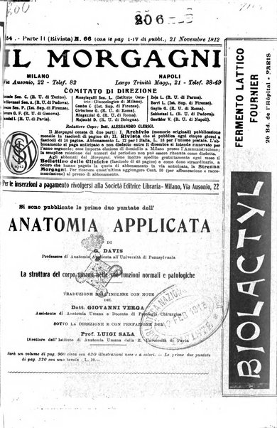 Il morgagni giornale indirizzato al progresso della medicina. Parte 2., Riviste