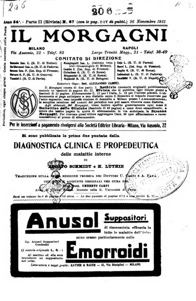 Il morgagni giornale indirizzato al progresso della medicina. Parte 2., Riviste