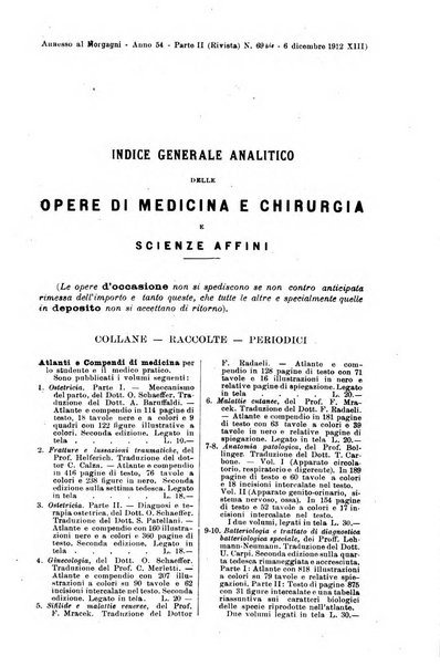 Il morgagni giornale indirizzato al progresso della medicina. Parte 2., Riviste