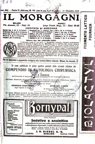 Il morgagni giornale indirizzato al progresso della medicina. Parte 2., Riviste