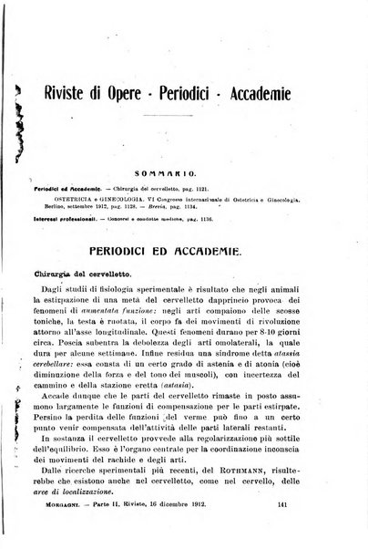 Il morgagni giornale indirizzato al progresso della medicina. Parte 2., Riviste