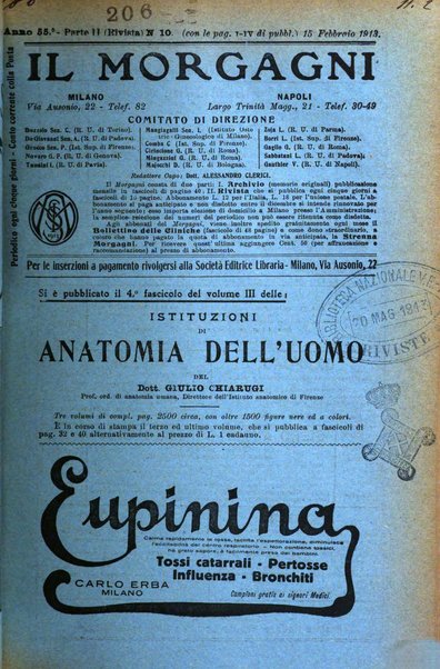 Il morgagni giornale indirizzato al progresso della medicina. Parte 2., Riviste