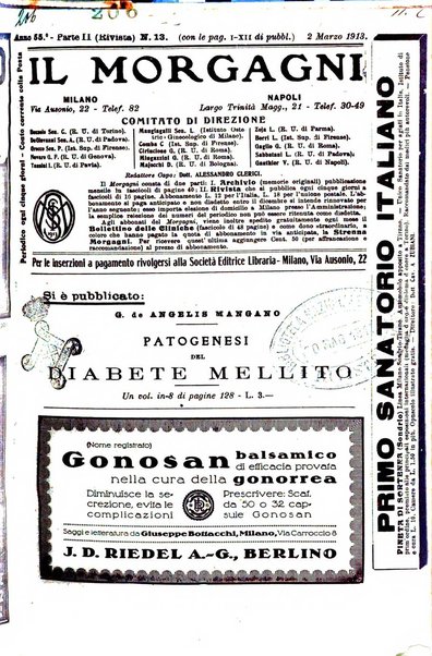 Il morgagni giornale indirizzato al progresso della medicina. Parte 2., Riviste