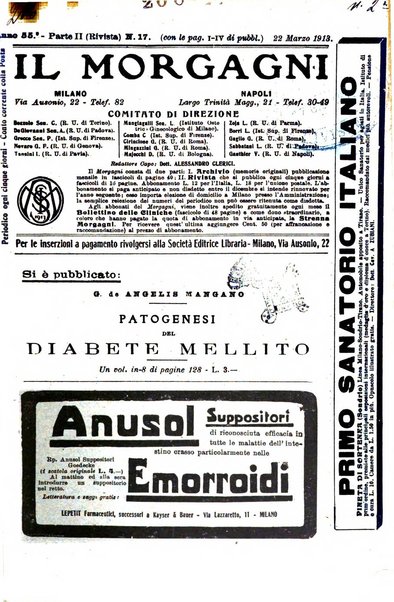 Il morgagni giornale indirizzato al progresso della medicina. Parte 2., Riviste