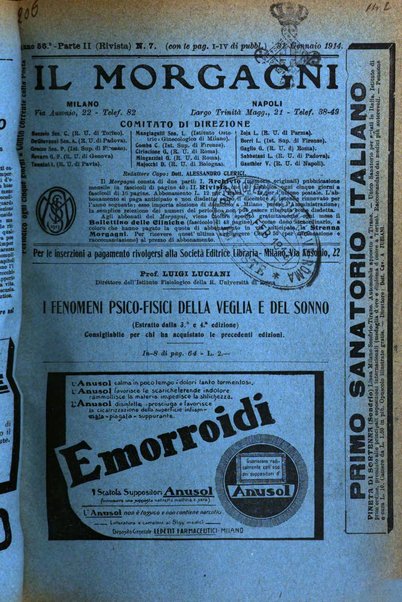 Il morgagni giornale indirizzato al progresso della medicina. Parte 2., Riviste