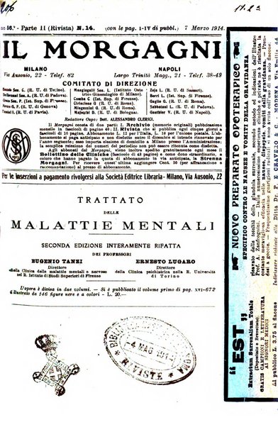 Il morgagni giornale indirizzato al progresso della medicina. Parte 2., Riviste