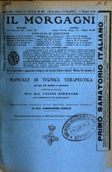 Il morgagni giornale indirizzato al progresso della medicina. Parte 2., Riviste