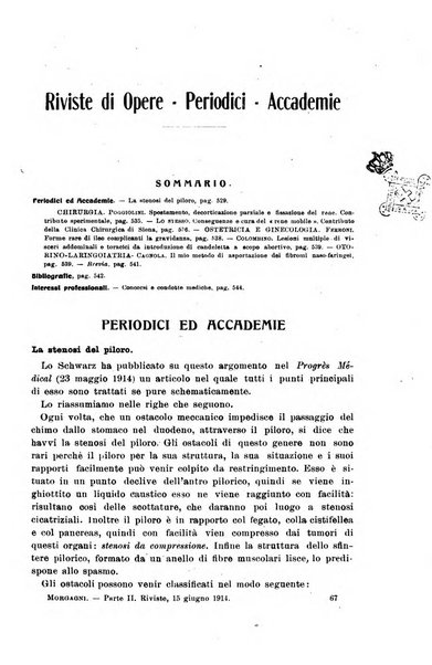 Il morgagni giornale indirizzato al progresso della medicina. Parte 2., Riviste