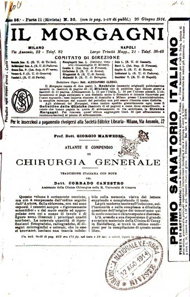 Il morgagni giornale indirizzato al progresso della medicina. Parte 2., Riviste