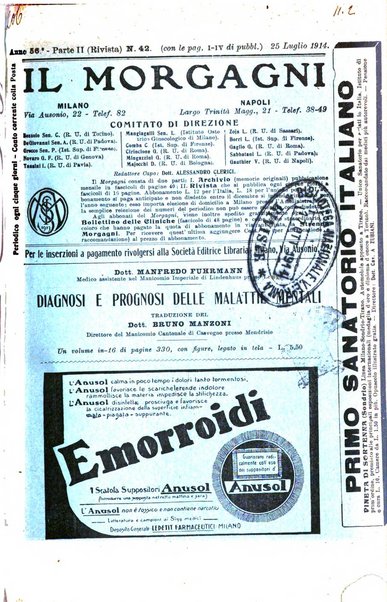 Il morgagni giornale indirizzato al progresso della medicina. Parte 2., Riviste