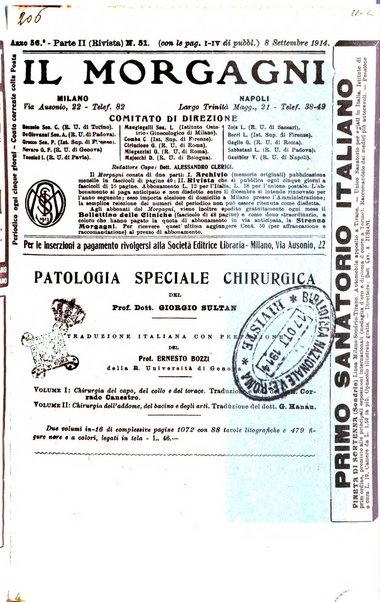 Il morgagni giornale indirizzato al progresso della medicina. Parte 2., Riviste